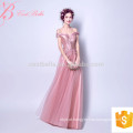 Fragrante Dark Pink Cap Sleeve A Line Appliqued Evening Dress